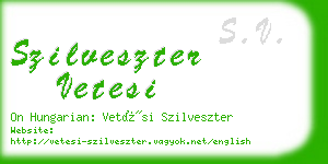 szilveszter vetesi business card